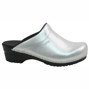 Sanita Sonja PU Open Clogs in Silver (1500047) - Picture 1 of 3