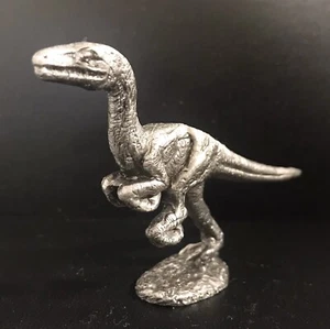 Pewter VELOCIRAPTOR Dinosaur Jurassic Park Metal Figurine Statue - Picture 1 of 3