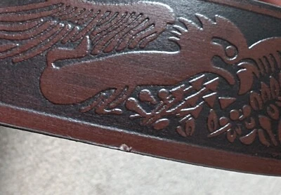 Wrangler Repujado Pájaro Águila Cinturón Occidental Cuero Trabajado Guatemala Hombres 44 Foto 1 de 4