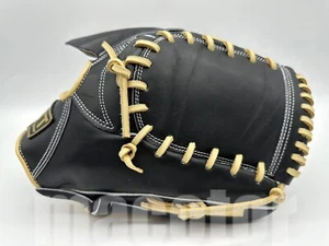 New ZETT Pro Model 12" Pitcher Baseball Glove Black Cream RHT Japan Ace - Picture 1 of 4