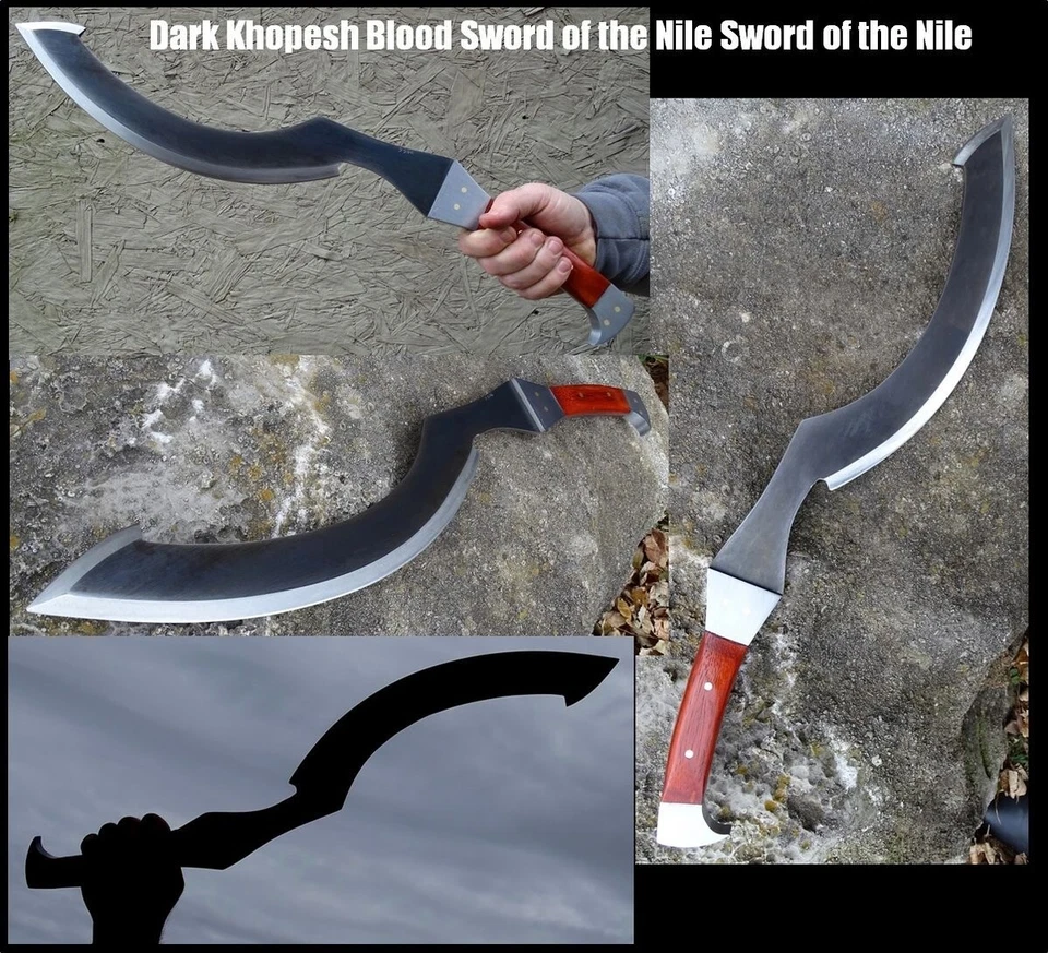 UBR PERSONALIZADO HECHO A MANO ACERO ALTO CARBONO KHOPESH EGIPCIO CON FUNDA DE CUERO Foto 1 de 1