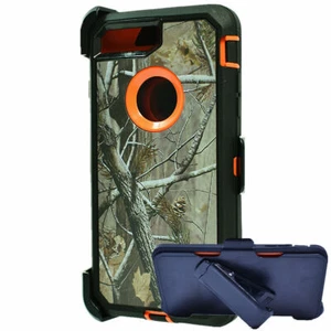 Funda para iPhone 7 / 8 / Plus / Defender con (clip de cinturón se adapta a Otterbox) naranja-árbol - Imagen 1 de 3