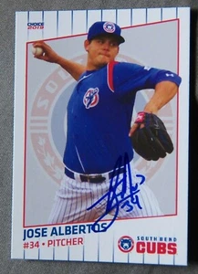 Chicago Cubs Jose Albertos Signed 2019 South Bend Cubs Auto Card  - Picture 1 of 1