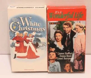 White Christmas & It's a Wonderful Life Christmas VHS Movies Lot Of 2 - Picture 1 of 11