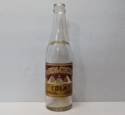 Garrafa de cola Royal Crown RC pirâmides ACL 1950 BOLA 12 oz Nehi engarrafamento Richmond - Imagem 1 de 4