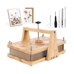 NIUGRECF Wooden Flower Press Kit - 1 Set DIY Flower Press - Imagen 1 de 7