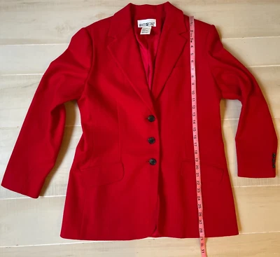 White Stag red wool blazer suit jacket  Size 10  women's  ladies - Image 1 of 4