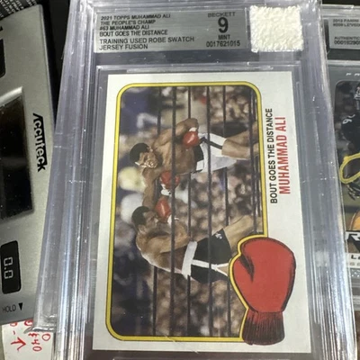 Camiseta deportiva Topps Muhammad Ali People's Champ 2021 entrenamiento bata usada muestra fusión Foto 1 de 2