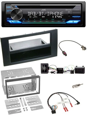 JVC Bluetooth Lenkrad USB DAB CD Autoradio für Ford Kuga 2008-2012 schwarz - Bild 1 von 4