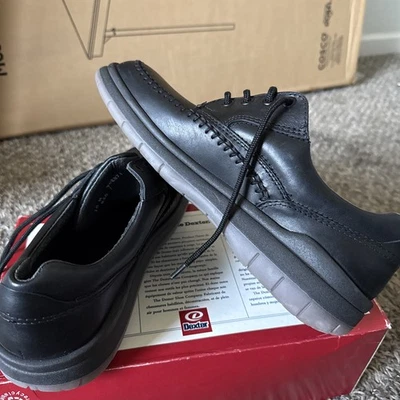 Zapatos Dexter Walk Mocs 10M para hombre negros con cordones cómodos para caminar hechos en EE. UU. Foto 1 de 4