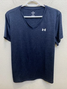Camiseta para mujer Under Armour XL cuello en V manga corta azul tecnología suelta SSV NUEVA CON ETIQUETAS - Imagen 1 de 9
