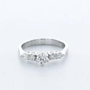 ANILLO ACENTO CLÁSICO ORO 14K CORTE REDONDO DIAMANTE CREADO EN LABORATORIO CERTIFICADO 0,9 QUILATES E/VS2 - Imagen 1 de 5