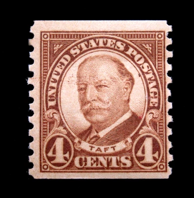 US Coil Stamp Scott 687 President Taft 4 Cent 1930 Mint MLH - Изображение 1 из 2