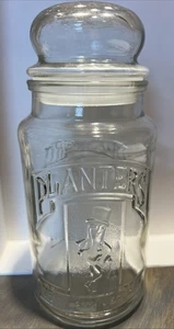 Vintage 1981 75th Anniversary Planners Mr Peanut Glass Jar With Lid Canister - Picture 1 of 4