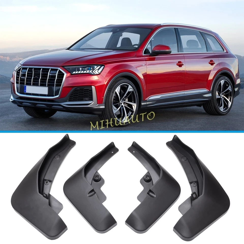 Abas de lama dianteiras e traseiras para carro protetores contra respingos para-lama para 2020-2025 Audi Q7 - Imagem 1 de 4