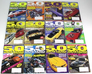5.0 Mustang & Super Fords Magazine Lot Bundle 2001 Complete Year Set Car Issues - Picture 1 of 24