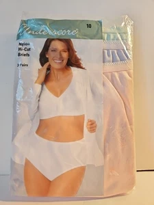 Underscore Nylon Hi-Cut Briefs Size Women's 10  Vintage  JC Penney Pastel - Picture 1 of 3
