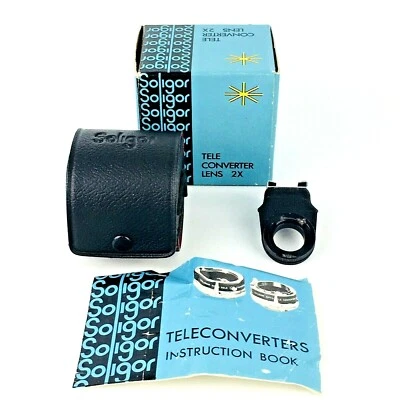 Soligor Tele Converter 2x for Pentax Original Box Manual & Case #C9 - Image 1 of 4