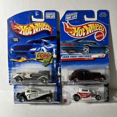 Hot Wheels Lot Of 4 36 Cord 37 Bugatti Sweet 16 32 Ford - Image 1 of 4