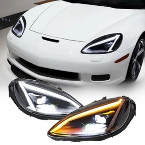 Head Lamp For Chevrolet Corvette 2003-2015 ZR1 LED Headlights DRL Projector Pair - Bild 1 von 7
