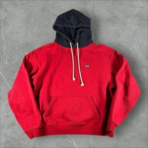 Kith Hoodie Mens Large Red Blue Colorblock Pullover Two Tone Contrast Sweatshirt - Picture 1 of 6