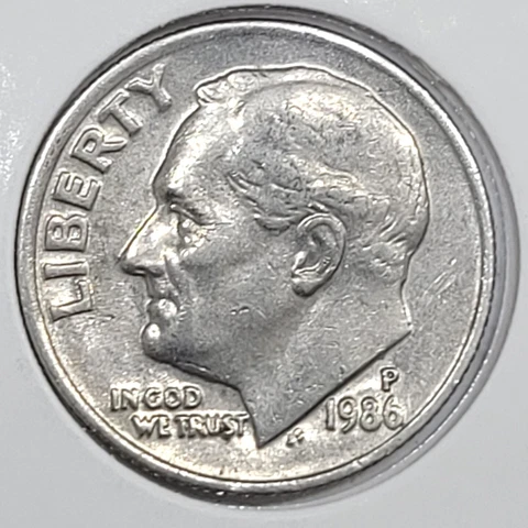 1986 p roosevelt dime Double Struck Cover