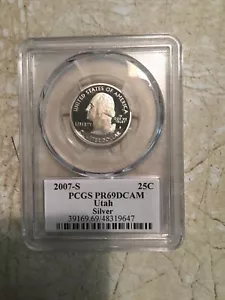 2007S Silver Utah State Quarter PCGS PR69DCAM Combined Shipping Fees - Picture 1 of 1