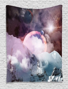 Planets Outer Space Tapestry Wall Hanging for Living Room Bedroom Dorm Decor - Picture 1 of 1
