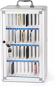 36 Slots Aluminum Alloy Pocket Chart Cell Phones Storage Cabinet with a Locked - Picture 1 of 3