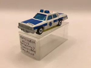 MATCHBOX MC-13 PLYMOUTH GRAN FURY POLICE -WHITE+BLUE 3inch- GOOD CONDITION - 364 - Picture 1 of 6