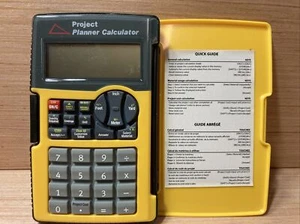 Project Planner Calculator Black & Yellow Tested & Works. 5in X 3in - Picture 1 of 9
