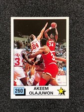 1989 Hakeem Olajuwon Panini NBA 90 #260 Sticker Spanish