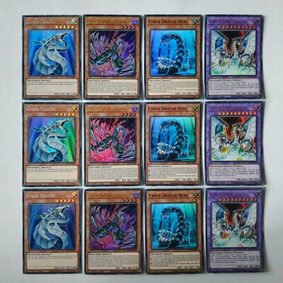 Cyber Drache End-Drache Yugioh 12 Karten Holo Silber Ultra Rare Fusion deutsch - Bild 1 von 4