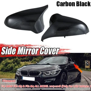 CARBON FIBER SIDE MIRROR COVER REPLACEMENT FOR BMW F80 M3 F82 M4 2015-2019 New - Picture 1 of 8
