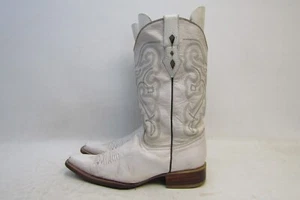 Botas Twinstone para Hombres Talla 8 D Botas Vaqueras de Cuero Blanco Envejecido - Imagen 1 de 11