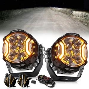 Auxbeam 3In 92W LED Light Pods Offroad Driving Light w Amber DRL Universal+Cover - Picture 1 of 12