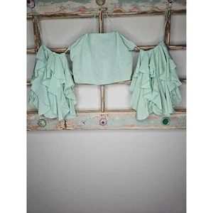 NWT Alice + Olivia Nakia Cold Shoulder Crop Top in Mint Ladies size 8 - Picture 1 of 16