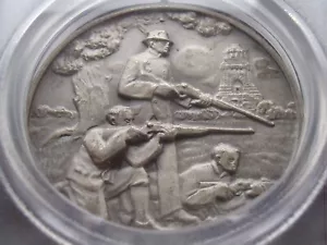 Germany Saxonia Leipzig Monument Silver Shooting Medal PCGS SP62 Third Reich - Picture 1 of 2