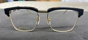 GUCCI GG0605O 001 Black Square Men's Authentic Eyeglasses Frame 52mm - Picture 1 of 6