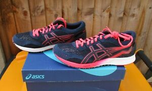 Ladies Asics Trainers Tartheredge Running Sneakers Shoes Blue / Pink UK 5 BNIB