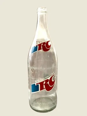 Garrafa de vidro colecionável Royal Crown RC Cola 32 oz garrafa vazia de 1 quarto - Imagem 1 de 4