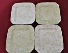 Cynthia Rowley-Two shades Green and White Ceramic Appetizer Plate Set of.4