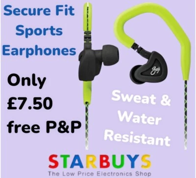 Sport, Run, Wired In Ear Buds, Earphones, Stereo Headphones with 3.5 MM Jack - Image 1 of 3