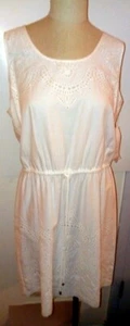 nwt XL Karen Kane 1L33548 Off White Eyelet Drawstring Blouson Dress $138 lovely - Picture 1 of 6