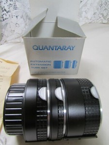 Quantaray Auto Extension 3 Tube Set Automatic Diaphragm  Close Ups Original Box