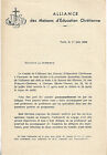 1950 PROSPECTUS DE L'ALLIANCE DES MAISONS D'ÉDUCATION CHRÉTIENNE