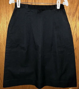 Lady Edwards Black Skirt Career Business Pleated Pockets Women's 27" Waist - Picture 1 of 8