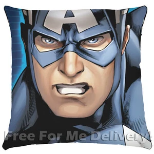 COJÍN ALMOHADA DE SUPERHÉROE CAPITÁN AMÉRICA CON LICENCIA DE MARVEL 45x45cm **ENVÍO GRATUITO - Imagen 1 de 3