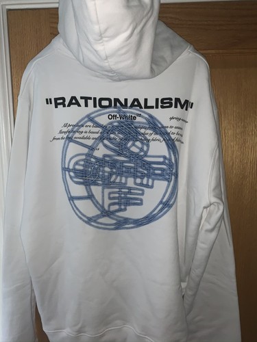 OFF WHITE felpa con cappuccio bianca xl
