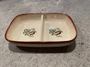 Vintage Brock of California Chanticleer Rooster - Rectangular Divided Dish 11" - Picture 1 of 4